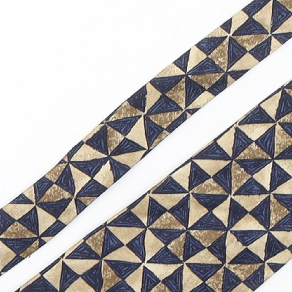 Je Suis  Mens Multicoloured Geometric Silk Pointed Tie One Size