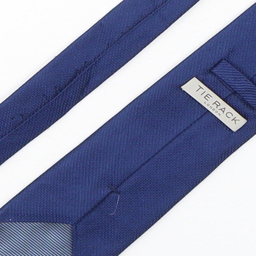 Tie Rack  Mens Blue Grenadine Silk Pointed Tie One Size