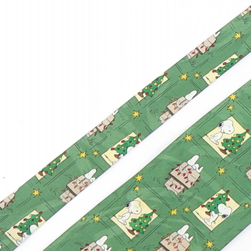 canda Mens Multicoloured Geometric Polyester Pointed Tie One Size - Snoopy Christmas