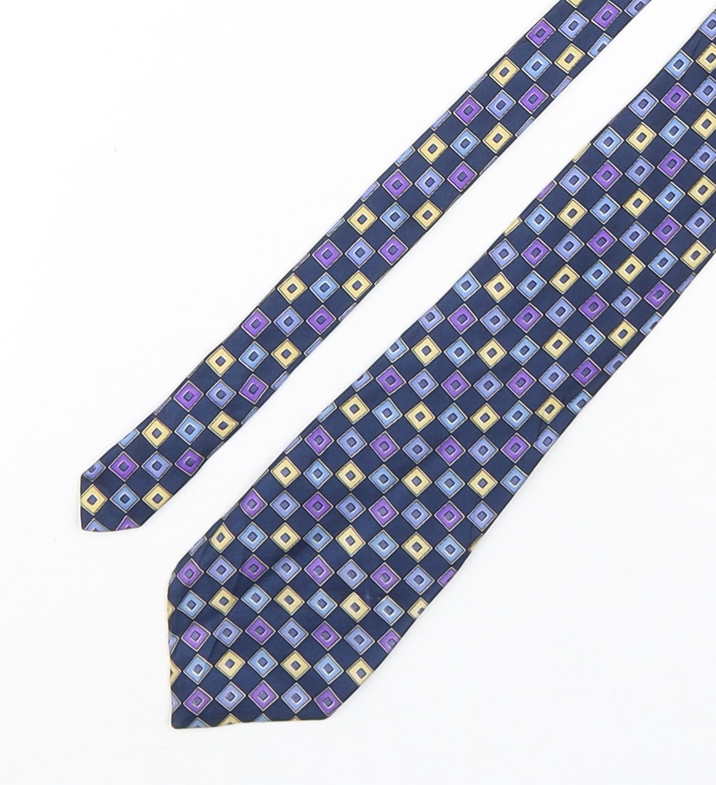 Pierre Cardin  Mens Multicoloured Geometric Silk Pointed Tie One Size