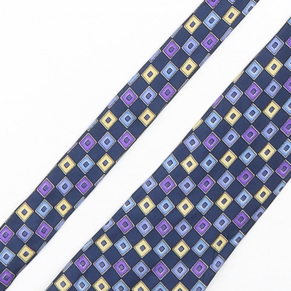 Pierre Cardin  Mens Multicoloured Geometric Silk Pointed Tie One Size