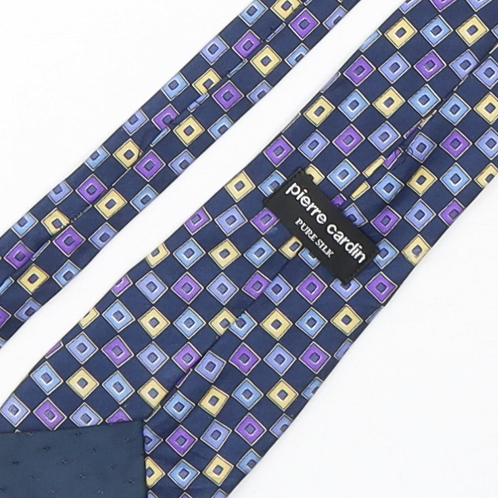 Pierre Cardin  Mens Multicoloured Geometric Silk Pointed Tie One Size