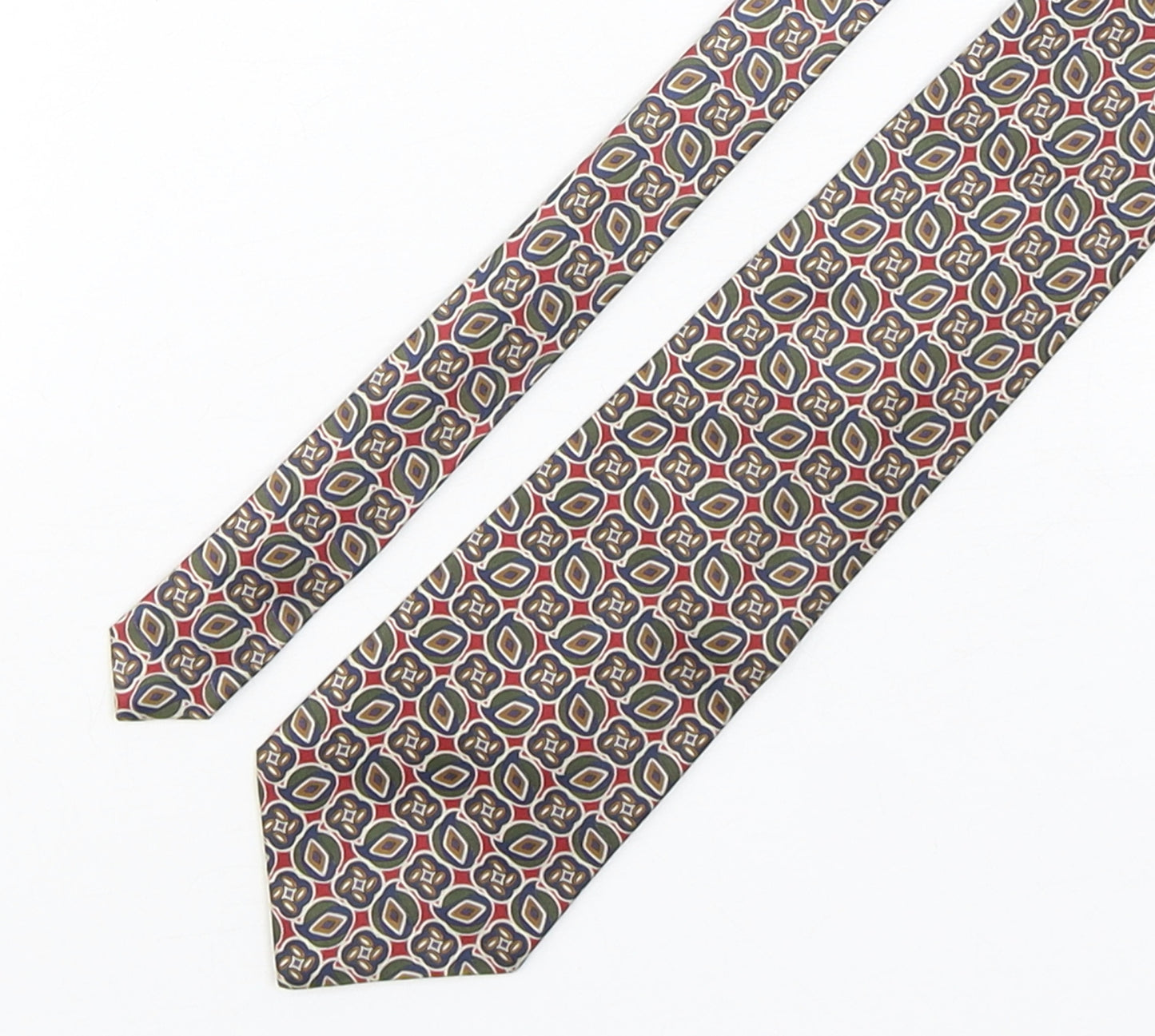 Louis Philippe Mens Multicoloured Paisley Silk Pointed Tie One Size