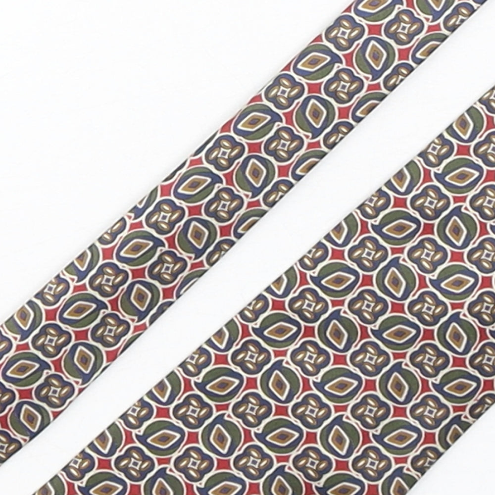 Louis Philippe Mens Multicoloured Paisley Silk Pointed Tie One Size