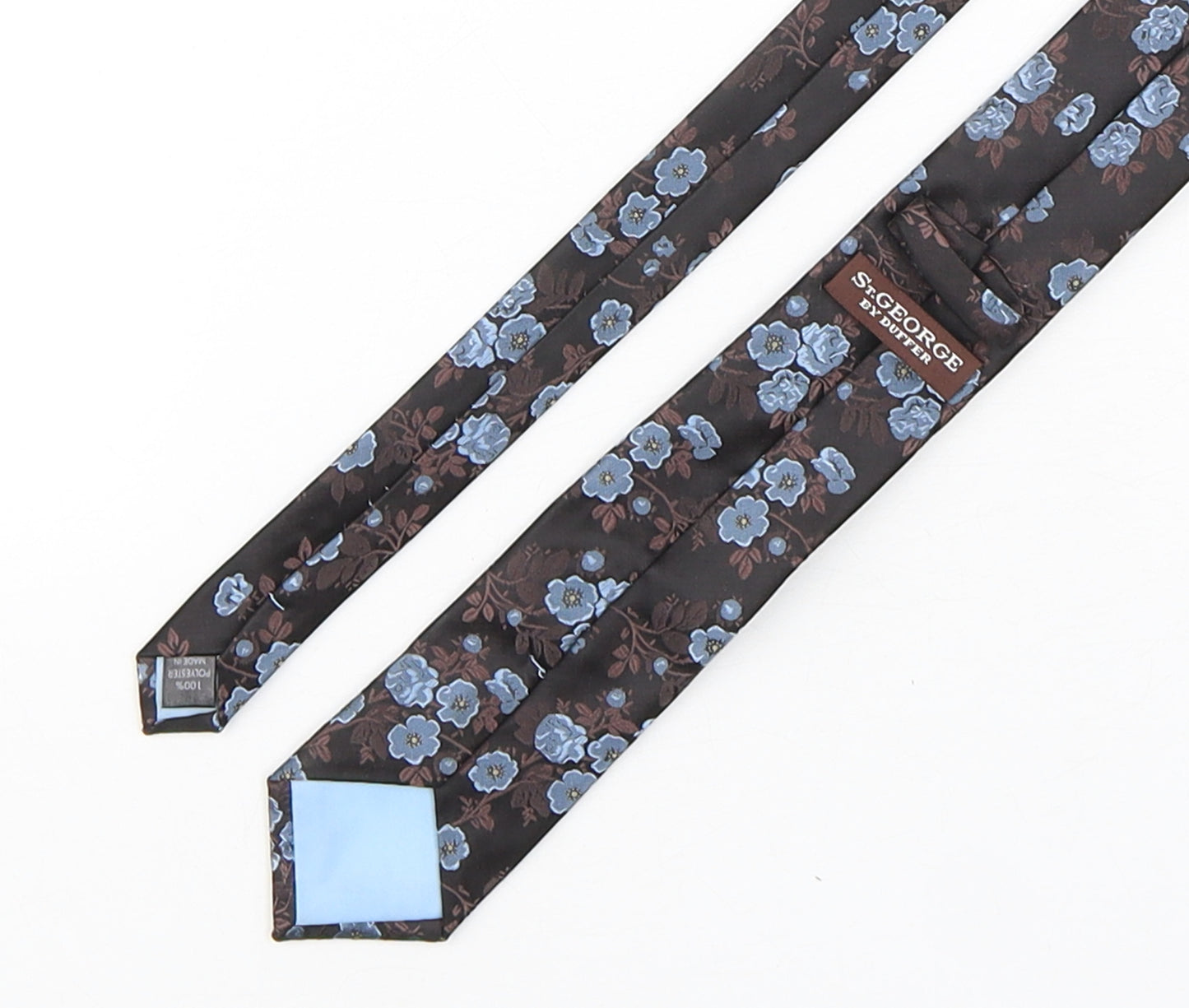 Duffer Mens Multicoloured Floral Polyester Pointed Tie One Size