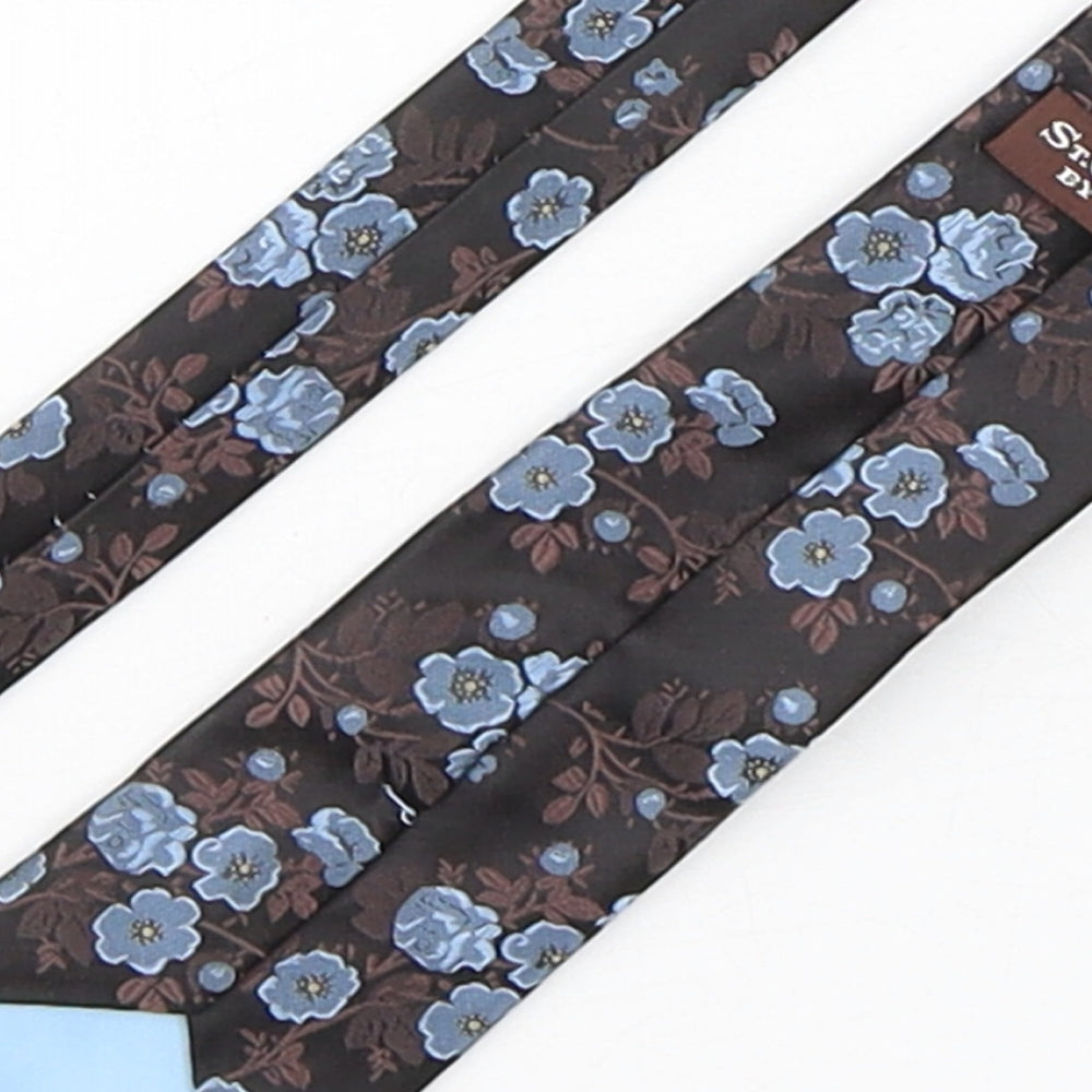Duffer Mens Multicoloured Floral Polyester Pointed Tie One Size