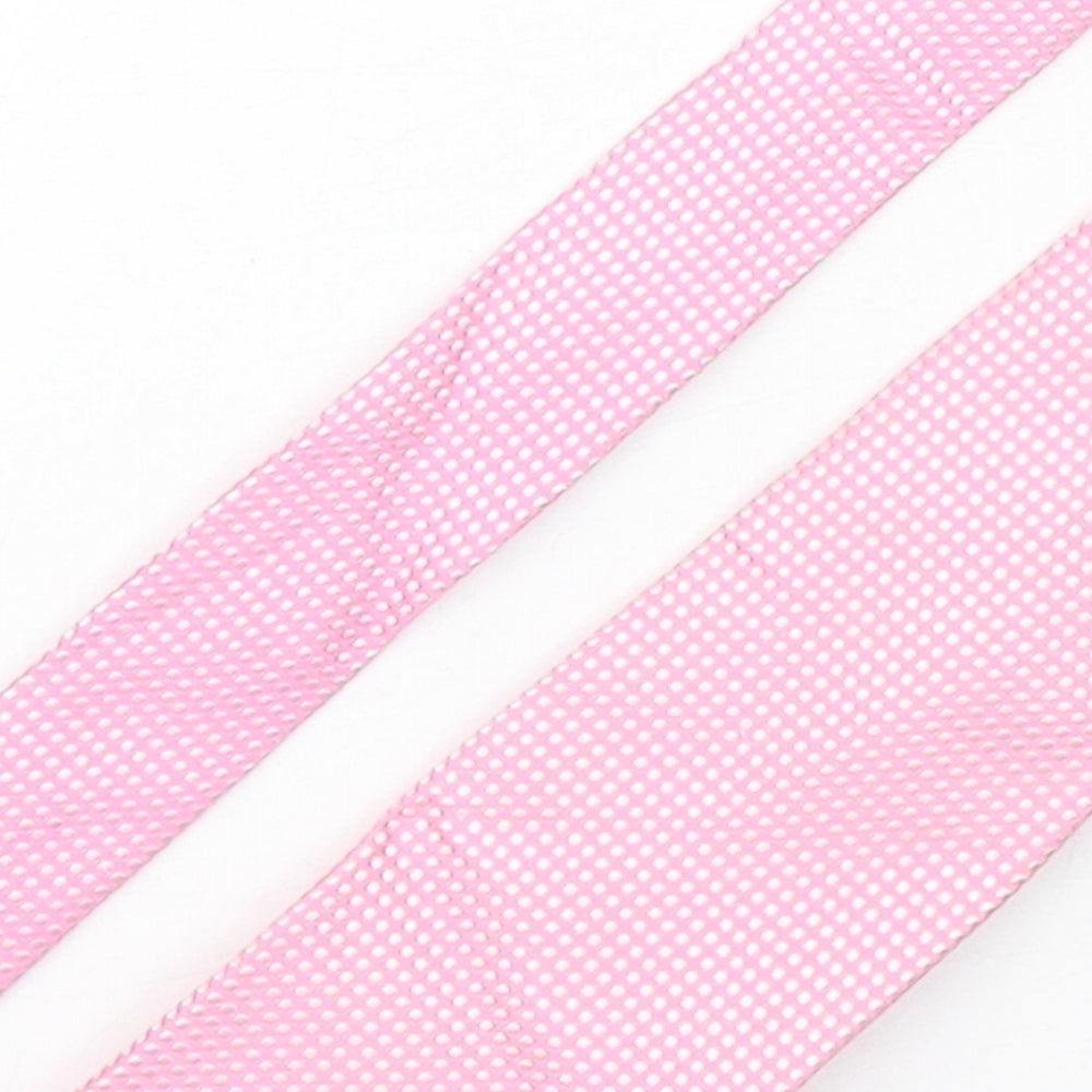 Marks and Spencer Mens Pink Polka Dot Silk Pointed Tie One Size