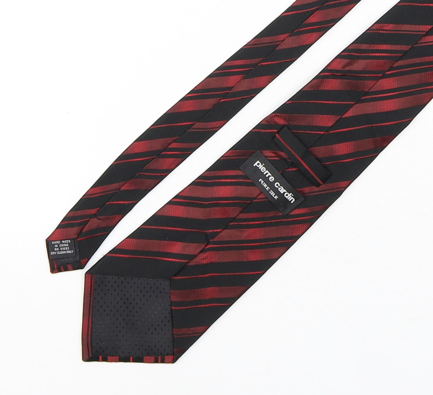 Pierre Cardin  Mens Multicoloured Striped Silk Pointed Tie One Size