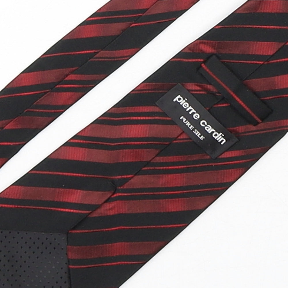 Pierre Cardin  Mens Multicoloured Striped Silk Pointed Tie One Size