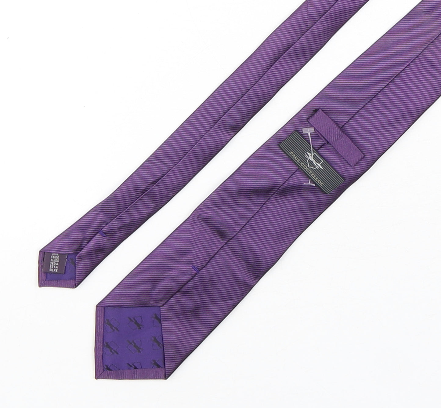 Paul Costelloe Mens Purple  Silk Pointed Tie One Size