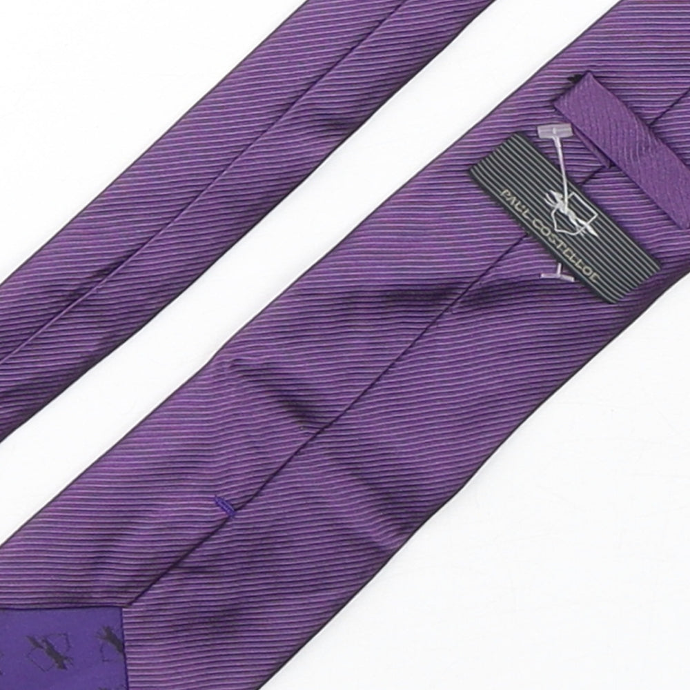 Paul Costelloe Mens Purple  Silk Pointed Tie One Size
