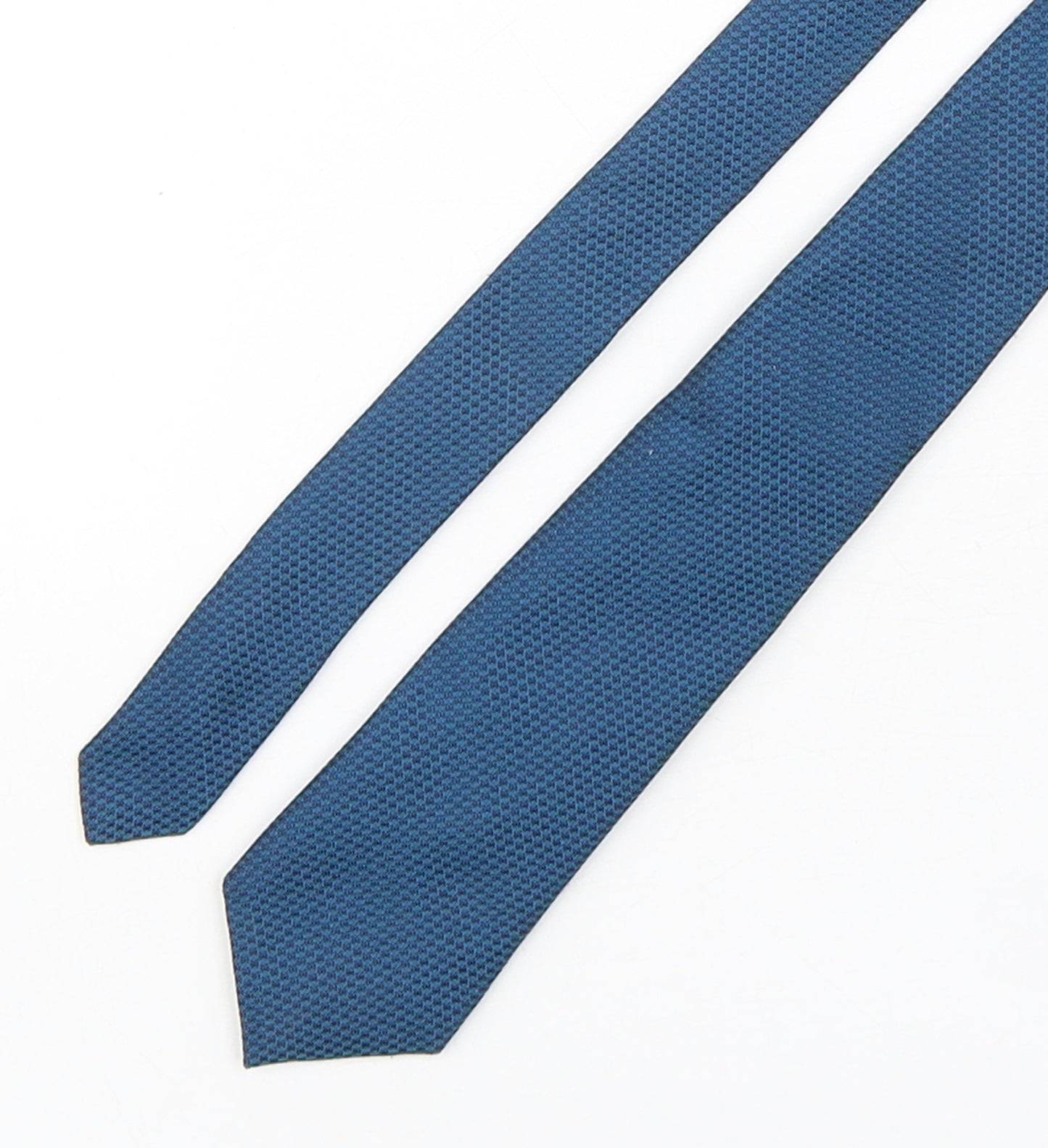 Marks and Spencer Mens Green Geometric Silk Pointed Tie One Size