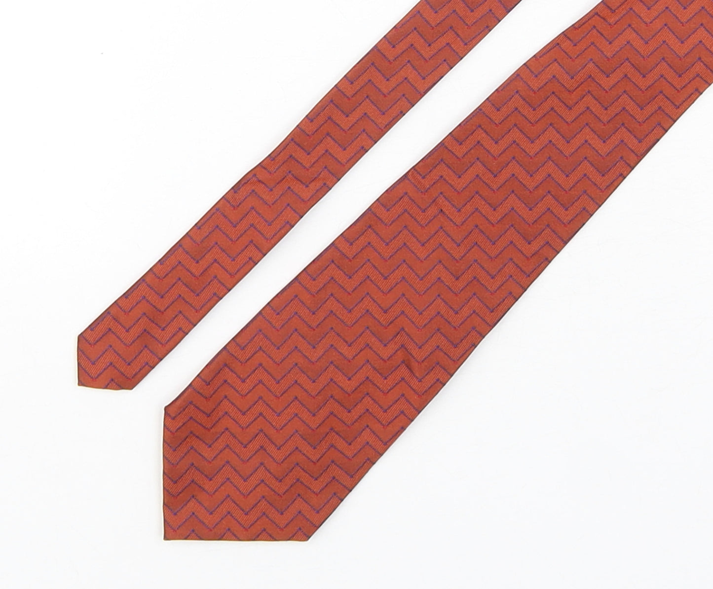 Van Heusen Mens Bronze Geometric Silk Pointed Tie One Size