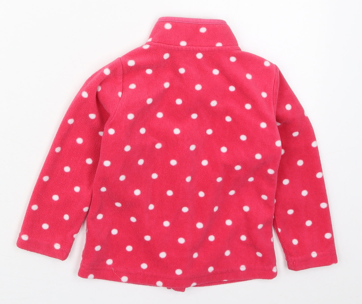 Mothercare Girls Pink Polka Dot  Jacket  Size 2-3 Years  Zip