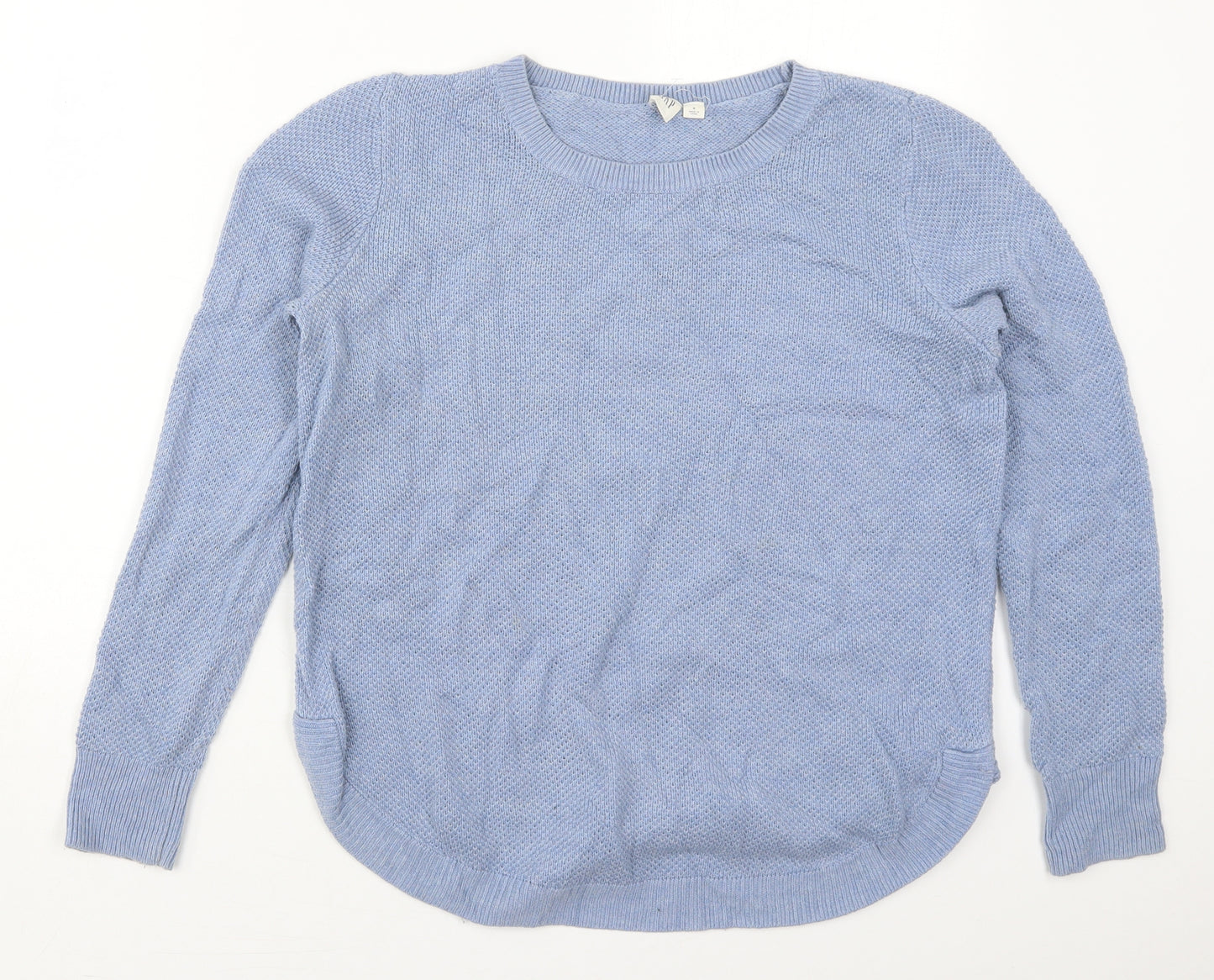 Gap Womens Blue Crew Neck  Acrylic Pullover Jumper Size M