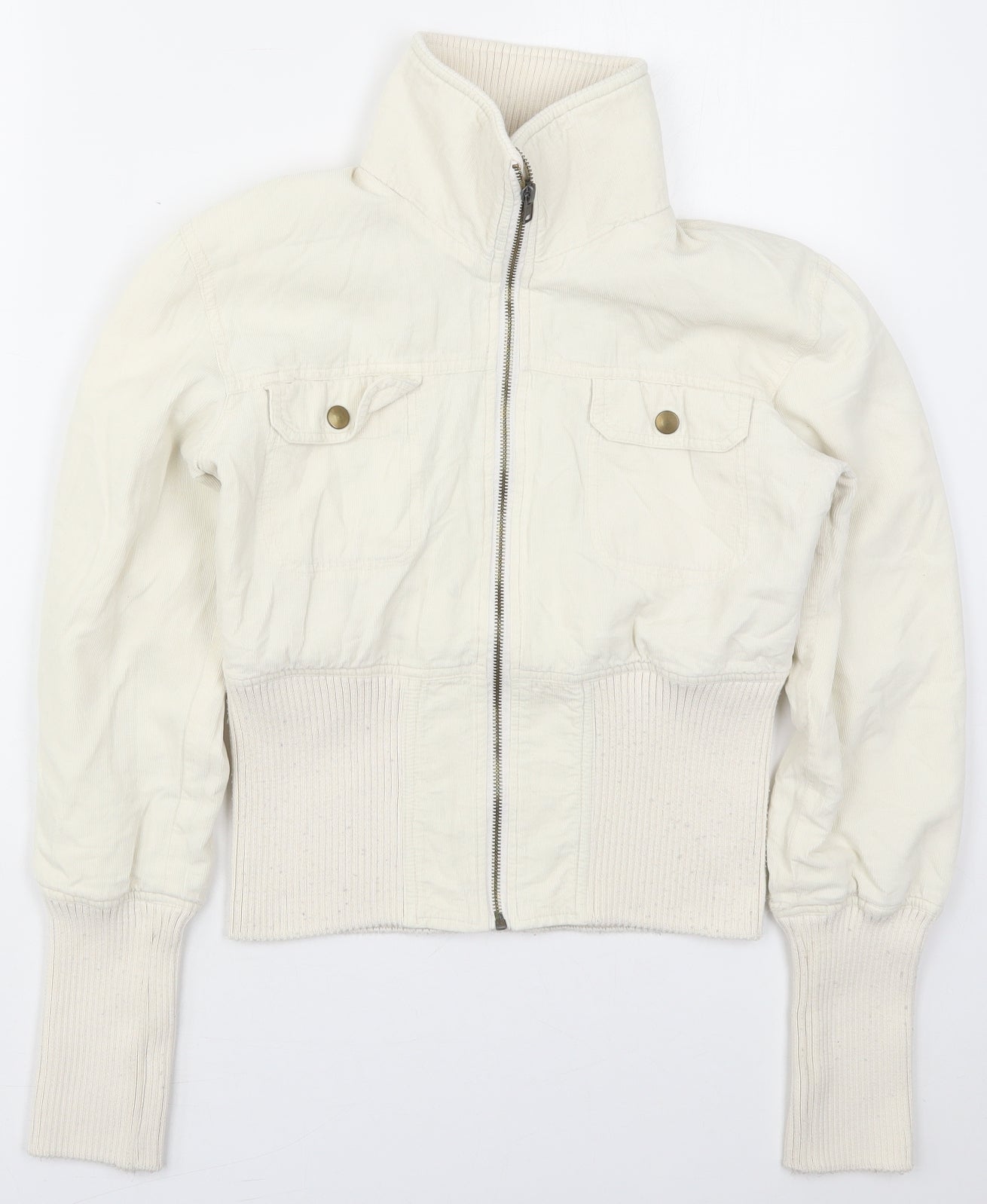 VILA Womens Ivory   Jacket  Size M  Zip