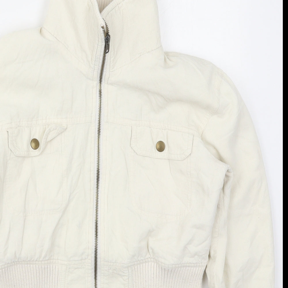 VILA Womens Ivory   Jacket  Size M  Zip