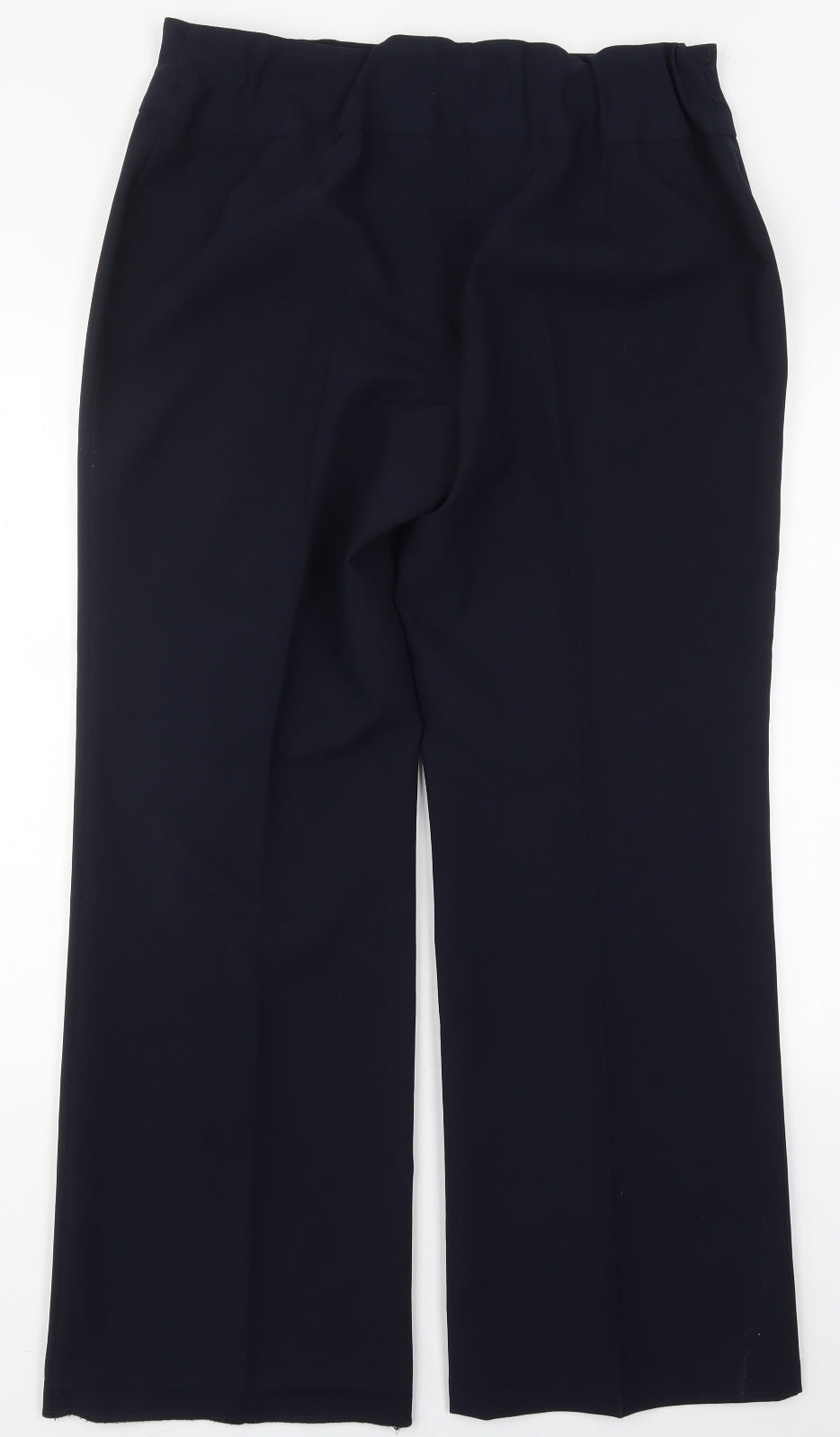 Marks and Spencer Womens Blue  Polyester Trousers  Size 16 L29.5 in Regular Button