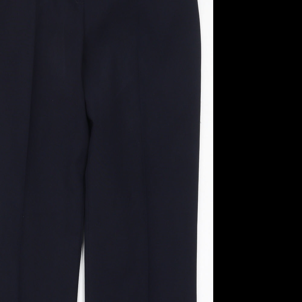 Marks and Spencer Womens Blue  Polyester Trousers  Size 16 L29.5 in Regular Button