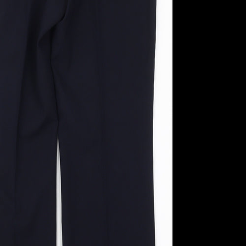 Marks and Spencer Womens Blue  Polyester Trousers  Size 16 L29.5 in Regular Button