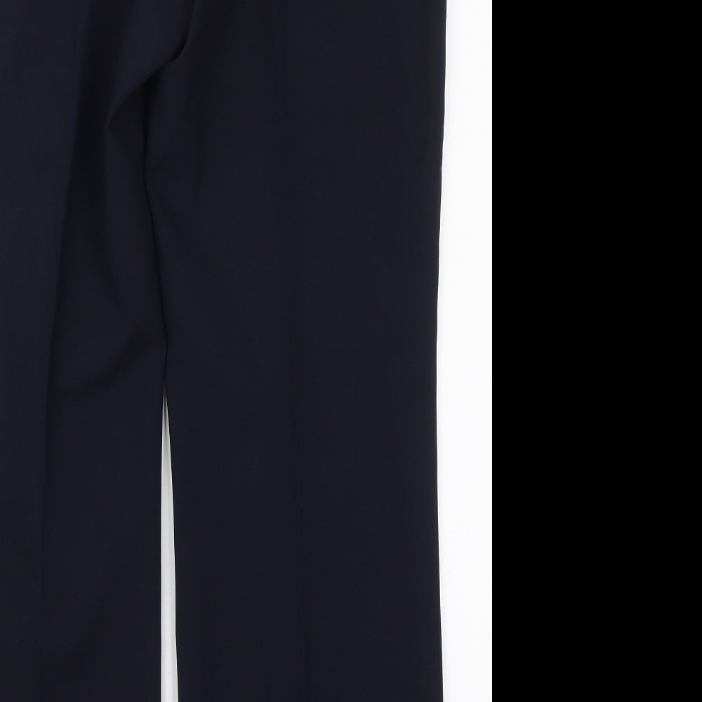 Marks and Spencer Womens Blue  Polyester Trousers  Size 16 L29.5 in Regular Button