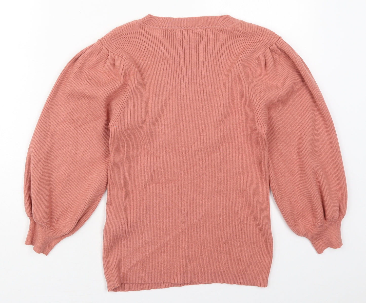 Primark Womens Pink Crew Neck  Viscose Pullover Jumper Size 12