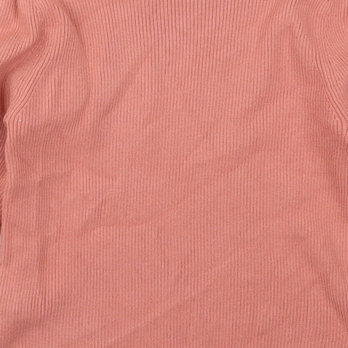 Primark Womens Pink Crew Neck  Viscose Pullover Jumper Size 12
