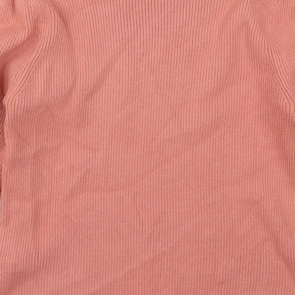 Primark Womens Pink Crew Neck  Viscose Pullover Jumper Size 12