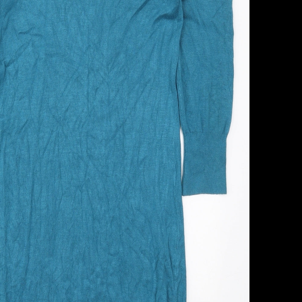 George Womens Blue  Viscose Jumper Dress  Size 10  Round Neck Pullover