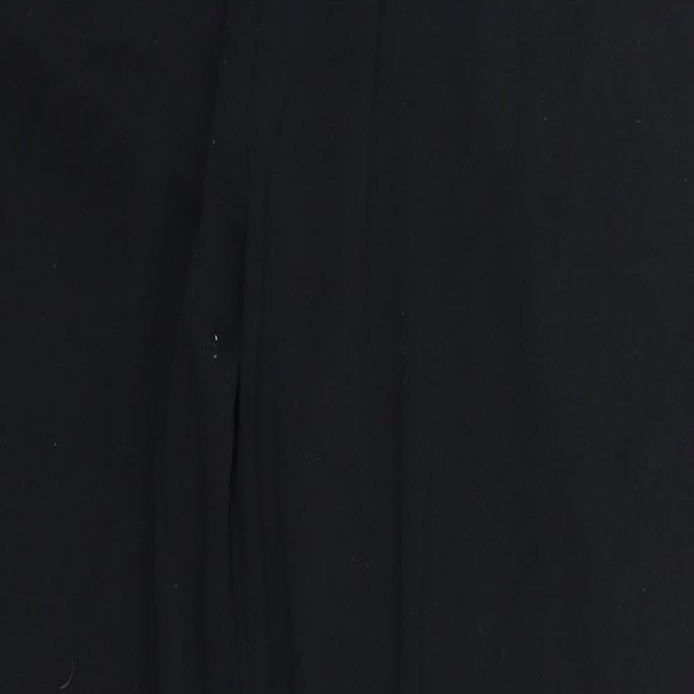 Marks and Spencer Womens Black  Viscose Trousers  Size 18 L29 in Regular