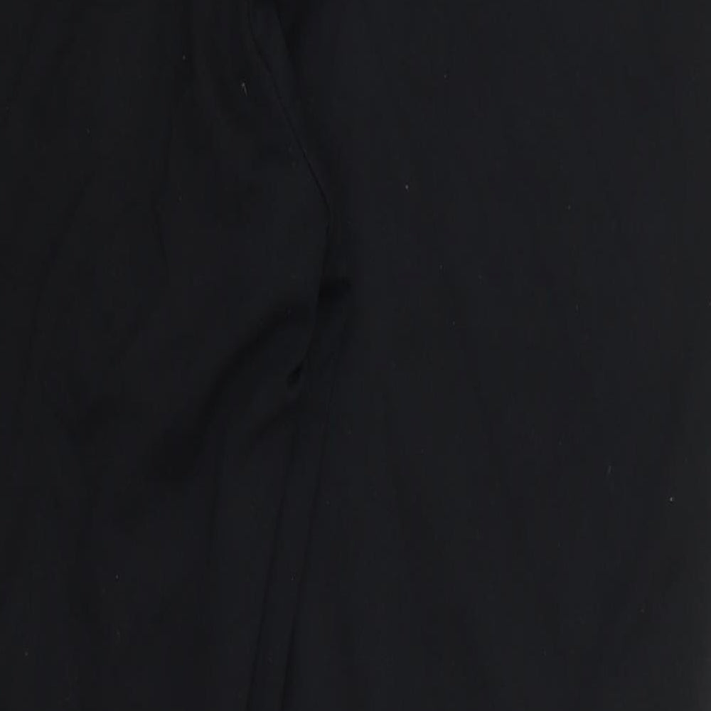Marks and Spencer Womens Black  Viscose Trousers  Size 18 L29 in Regular