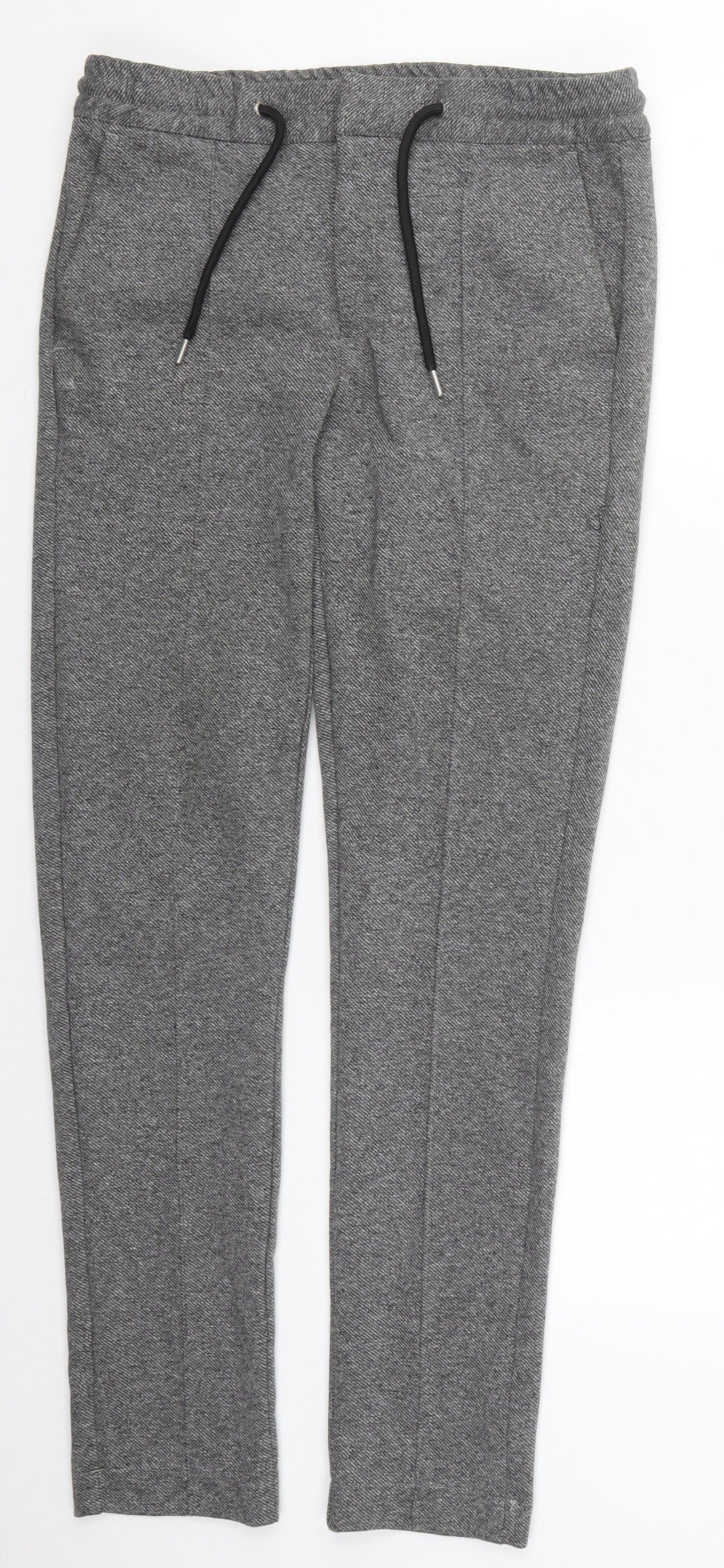 River Island Womens Grey  Polyester Trousers  Size 30 in L29 in Regular Hook & Eye