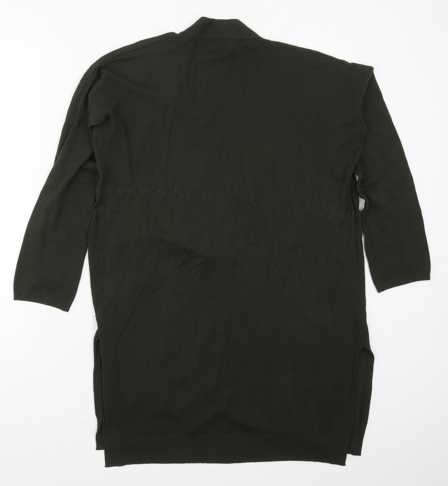 Peacocks Womens Green V-Neck  Viscose Cardigan Jumper Size 14