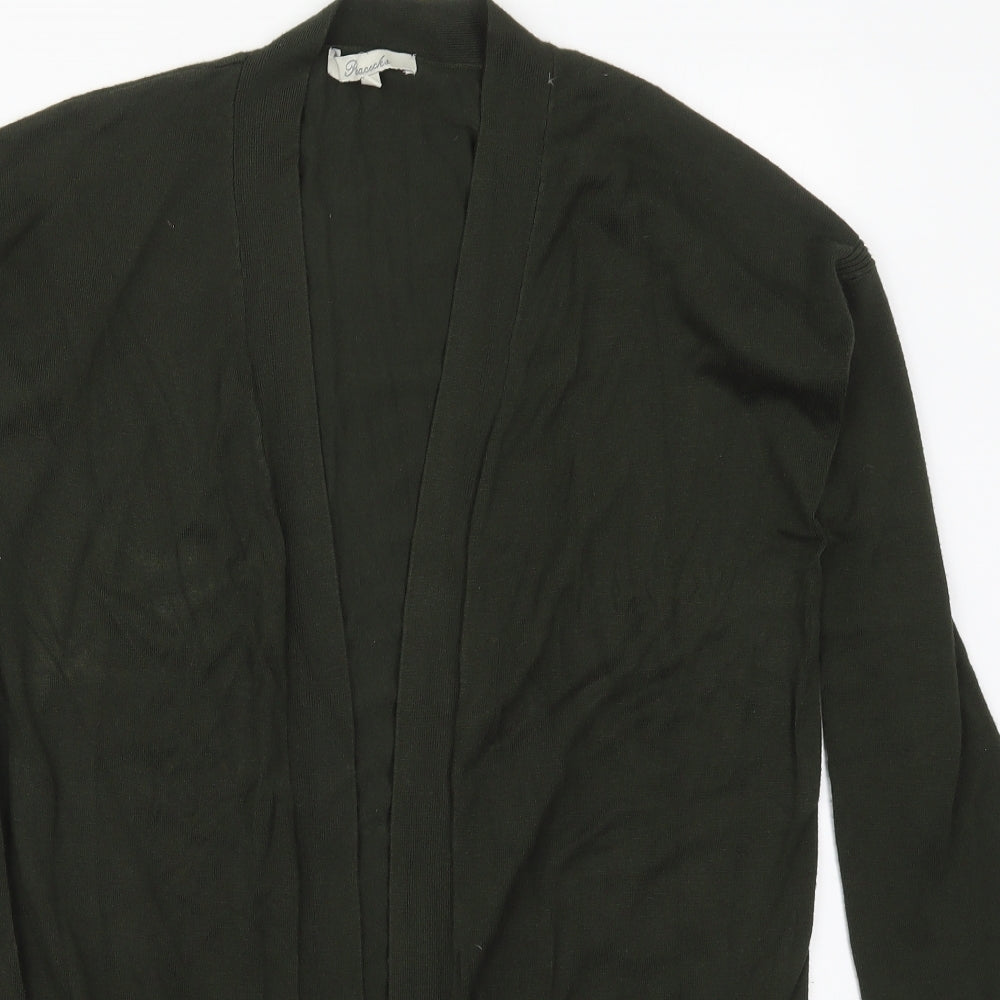 Peacocks Womens Green V-Neck  Viscose Cardigan Jumper Size 14