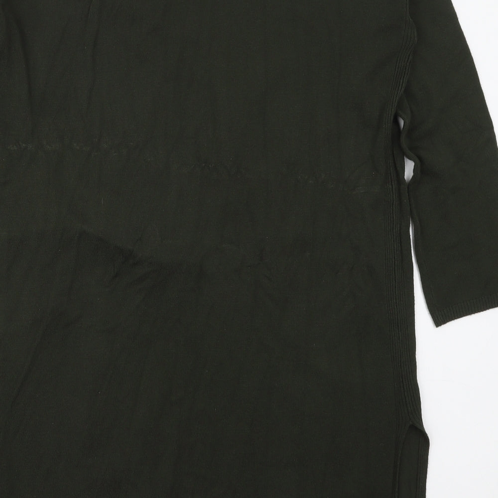 Peacocks Womens Green V-Neck  Viscose Cardigan Jumper Size 14