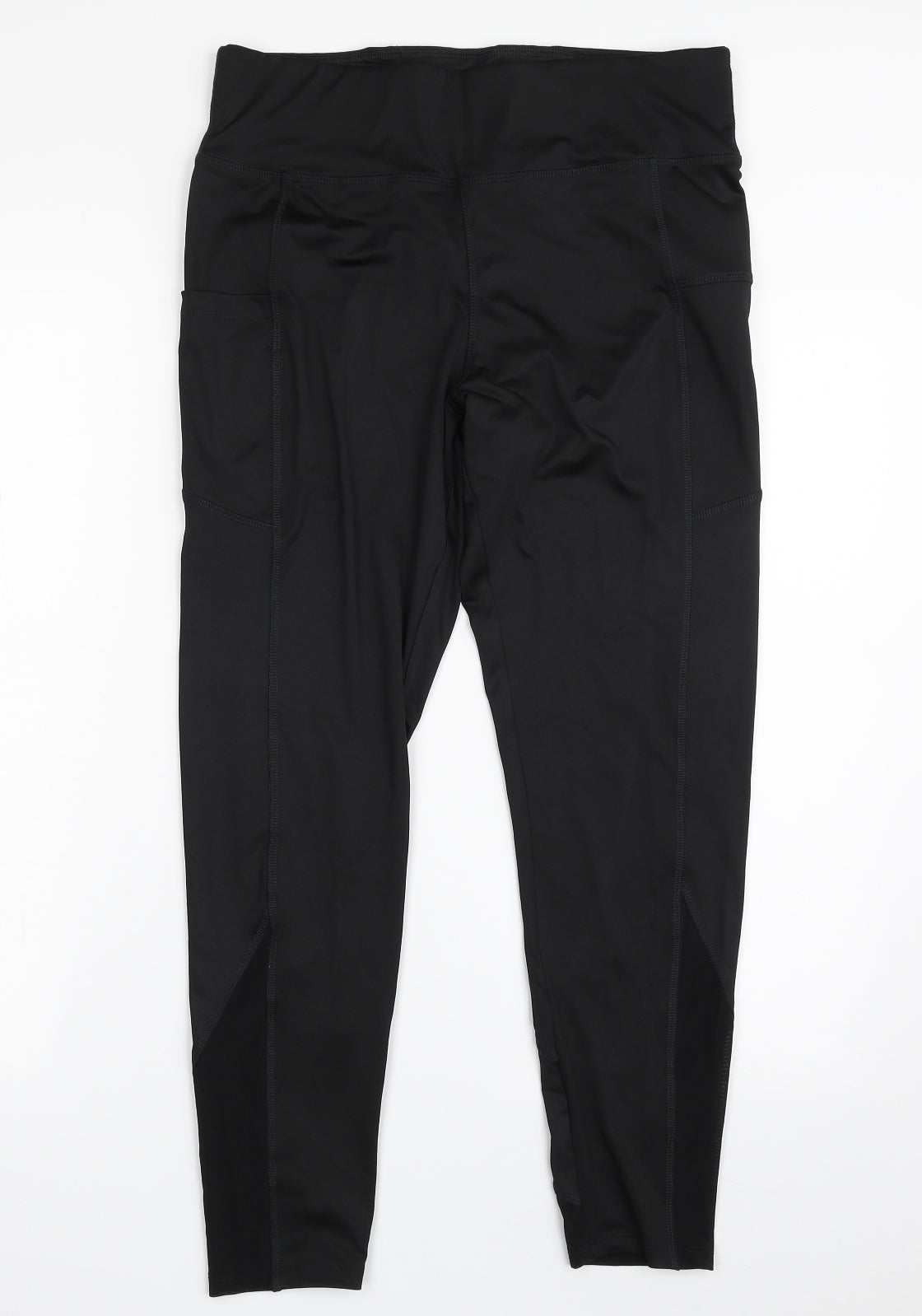 Matalan Womens Black  Polyester Compression Leggings Size 14 L27 in Athletic  - Souluxe