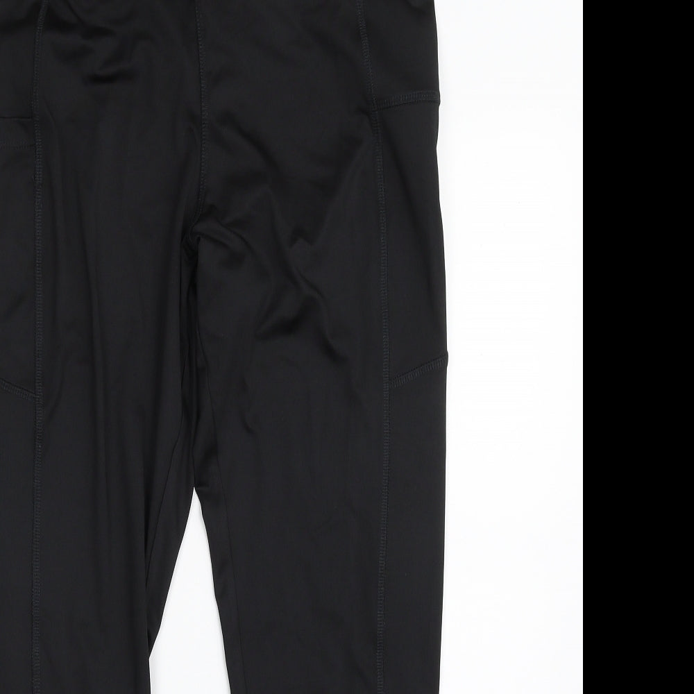 Matalan Womens Black  Polyester Compression Leggings Size 14 L27 in Athletic  - Souluxe