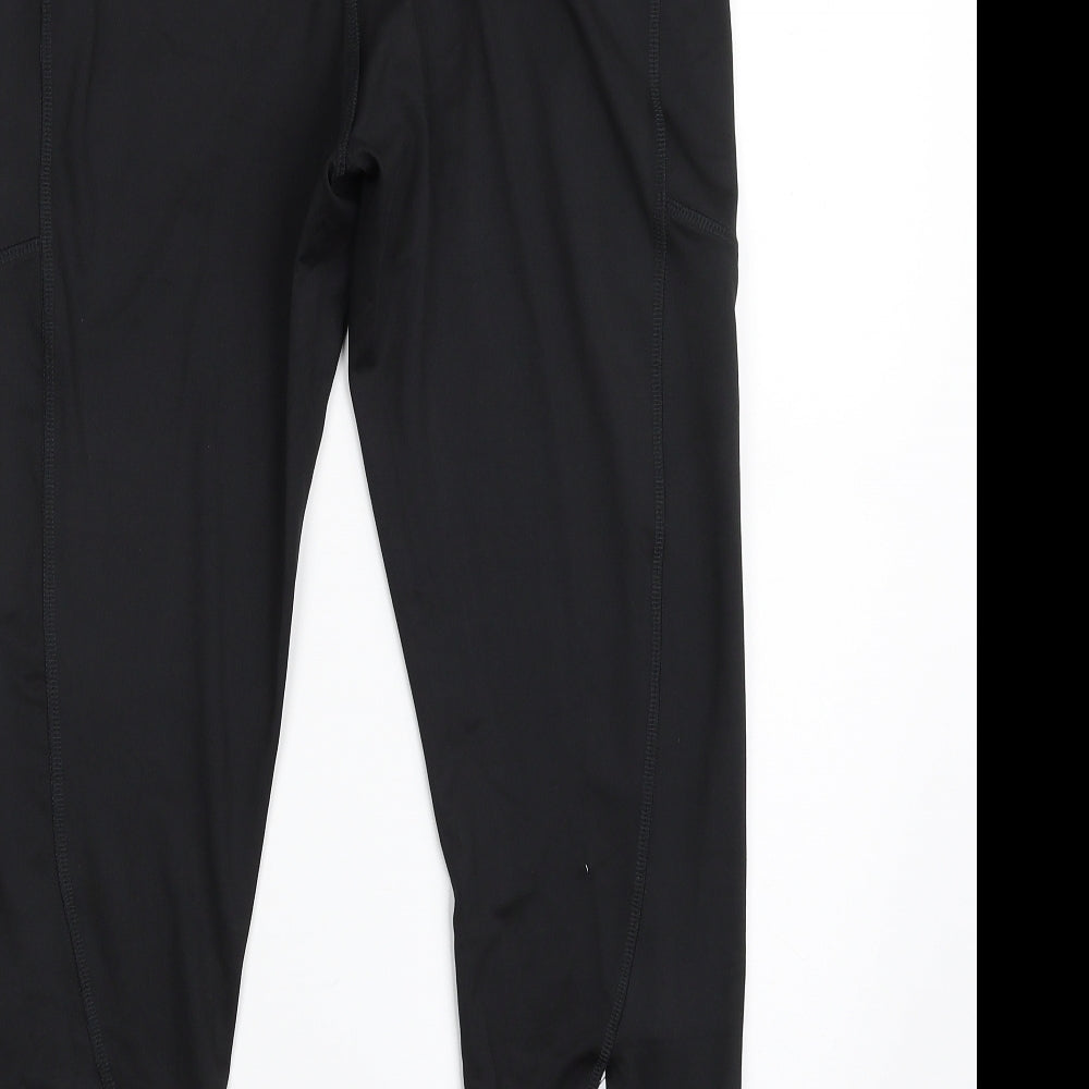 Matalan Womens Black  Polyester Compression Leggings Size 14 L27 in Athletic  - Souluxe