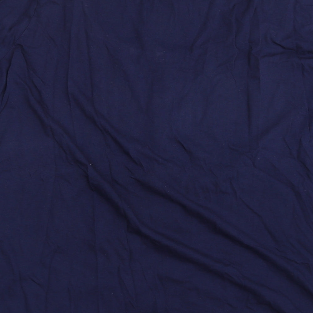 Union Blues Womens Blue  100% Cotton Basic T-Shirt Size 22 Scoop Neck