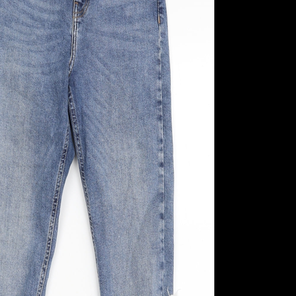 Topshop Womens Blue  Cotton Skinny Jeans Size 28 in L27 in Slim Zip