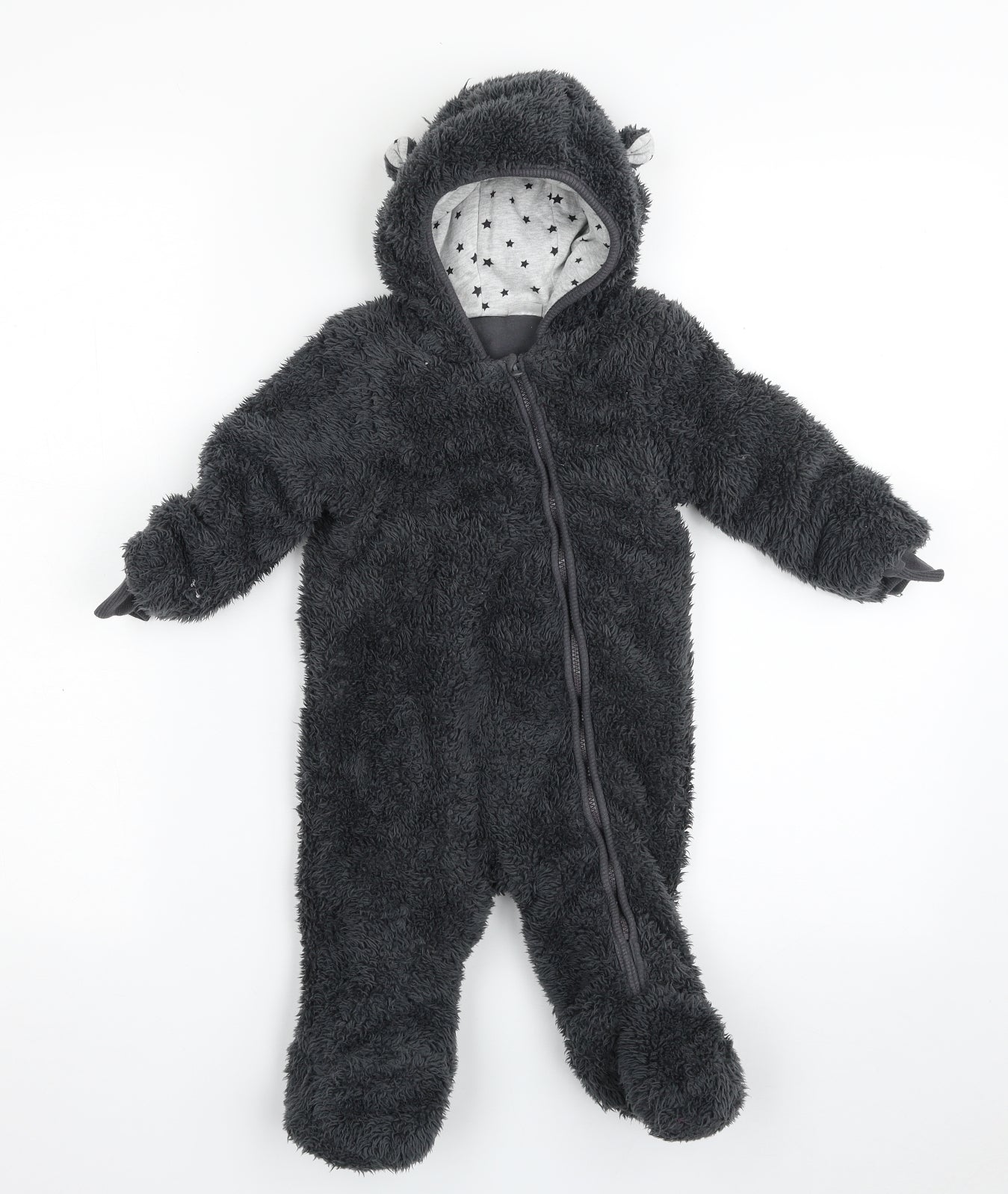 F&F Baby Grey   Jacket Coat Size 9-12 Months   Zip
