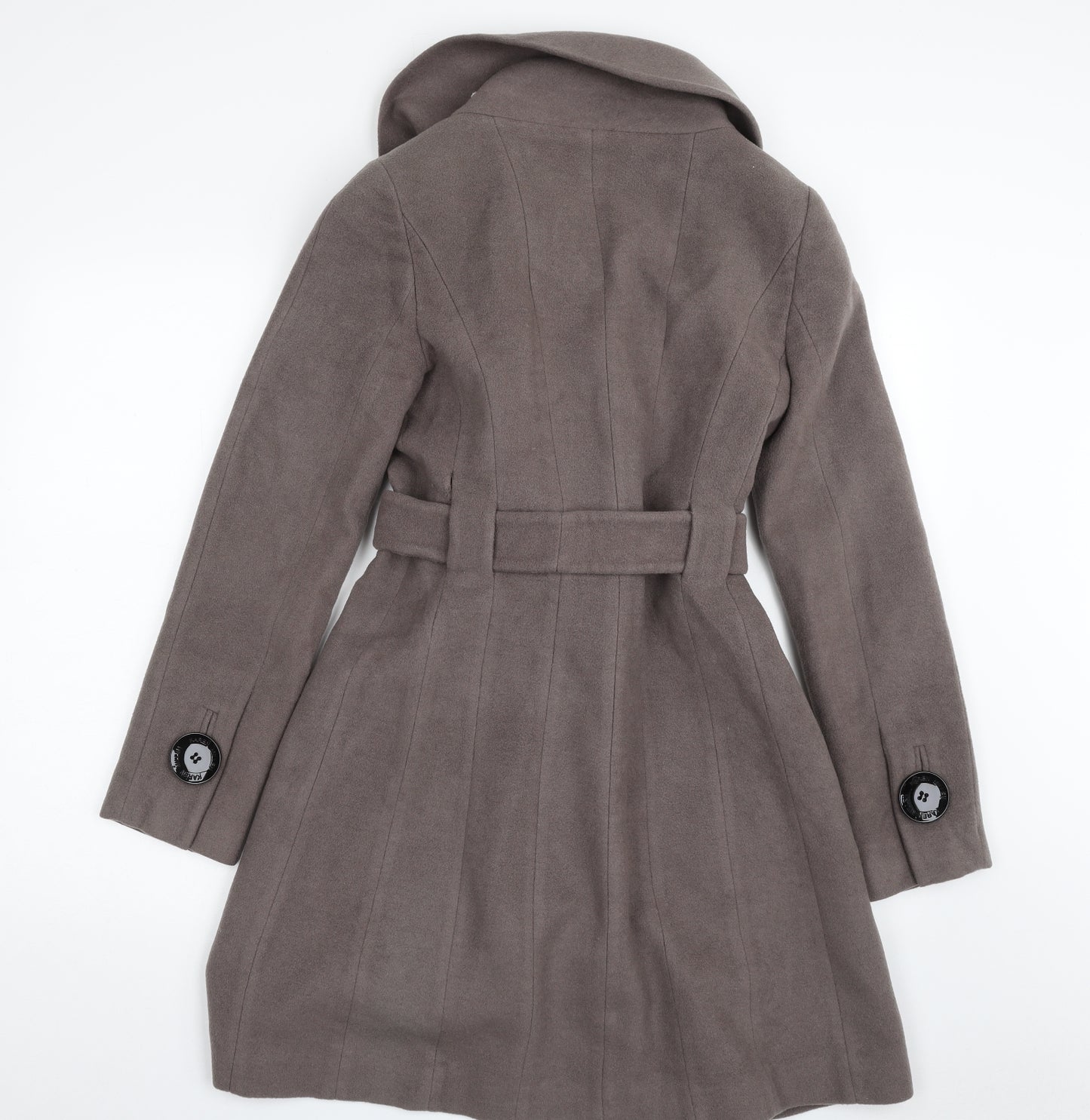 Karen Millen Womens Purple   Overcoat Coat Size 10  Button
