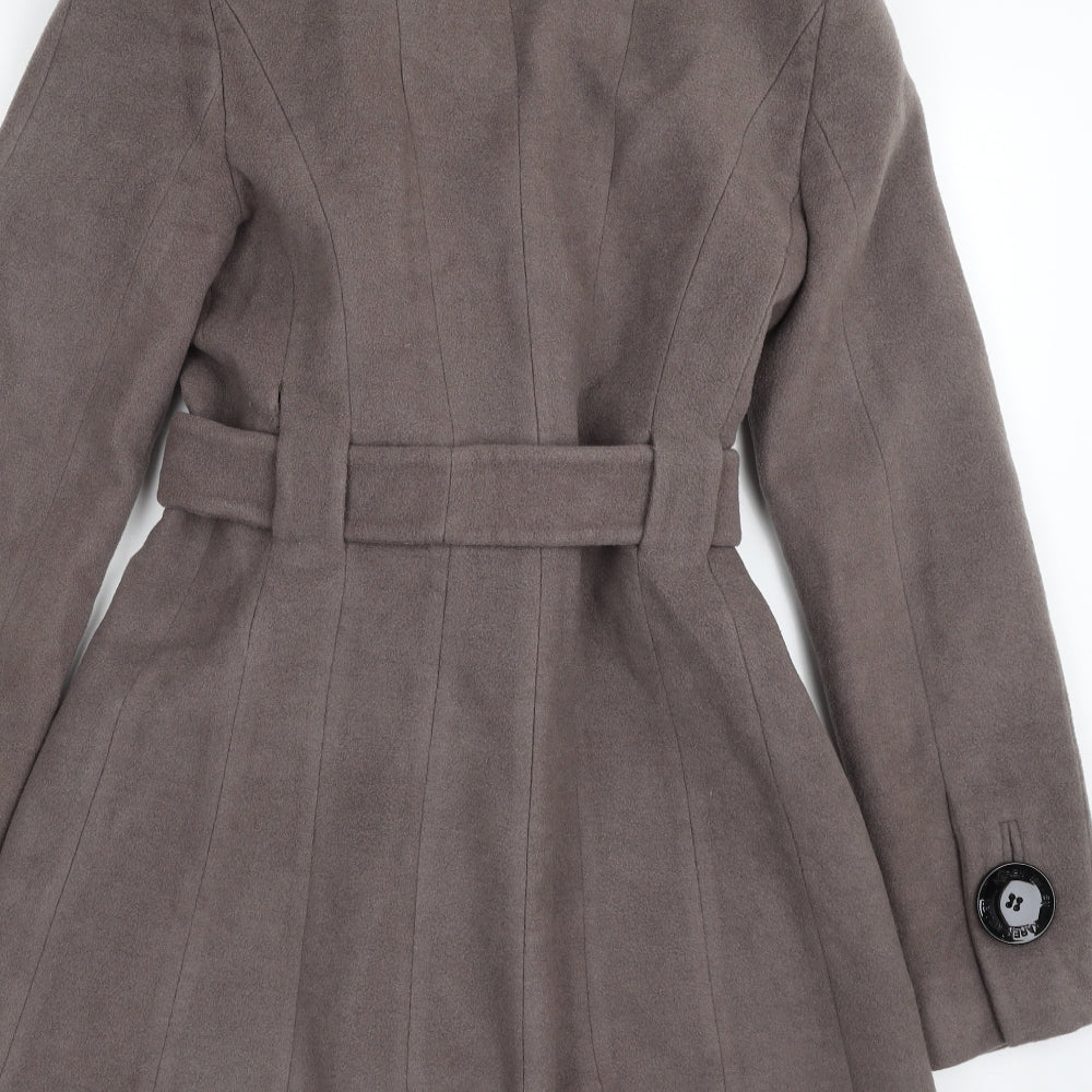 Karen Millen Womens Purple   Overcoat Coat Size 10  Button