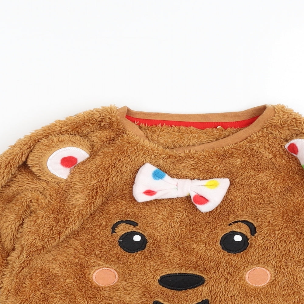 George Girls Brown  100% Polyester Pullover Sweatshirt Size 8-9 Years