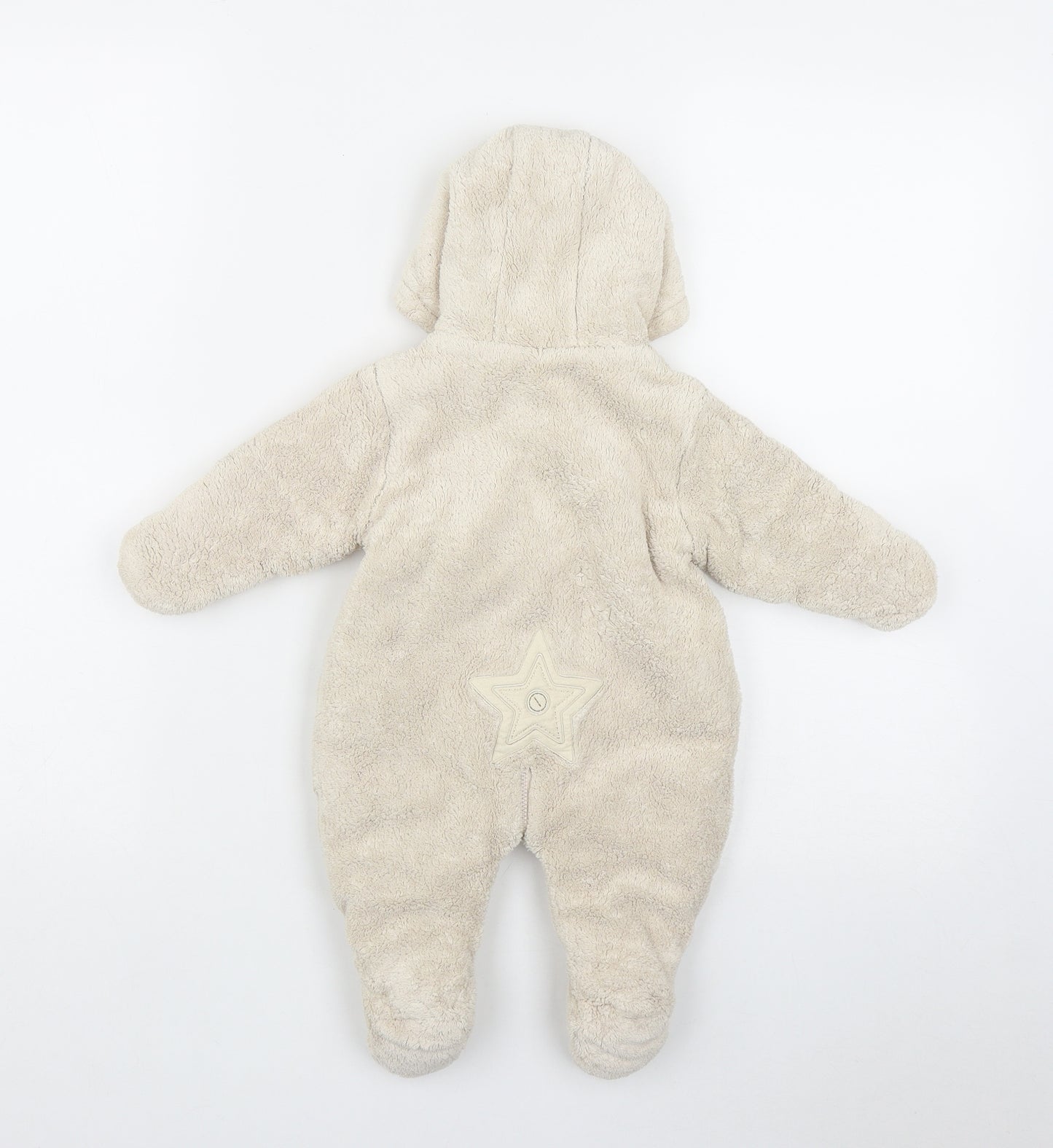 mamas & papas Baby Beige  Polyester Coverall One-Piece Size 0-3 Months  Zip