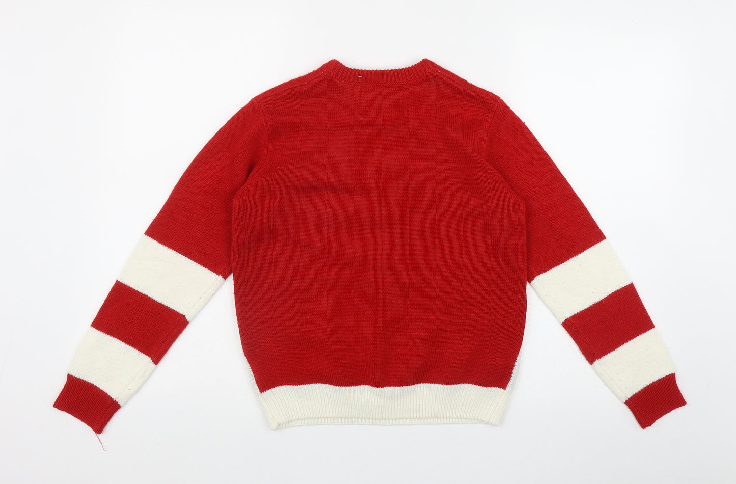 Sunderland AFC Boys Red Round Neck  Polyester Pullover Jumper Size L   - Christmas