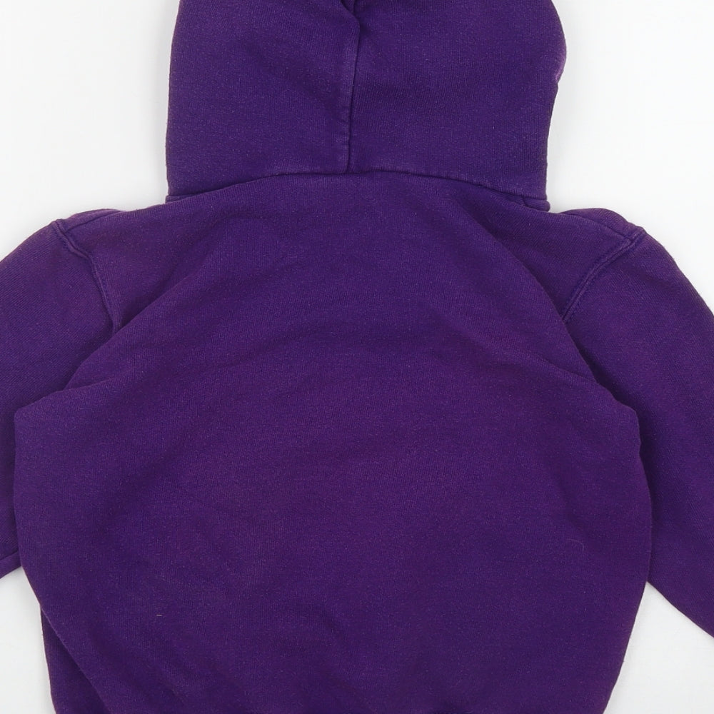 Fruit of the Loom Girls Purple  Cotton Pullover Hoodie Size 5-6 Years