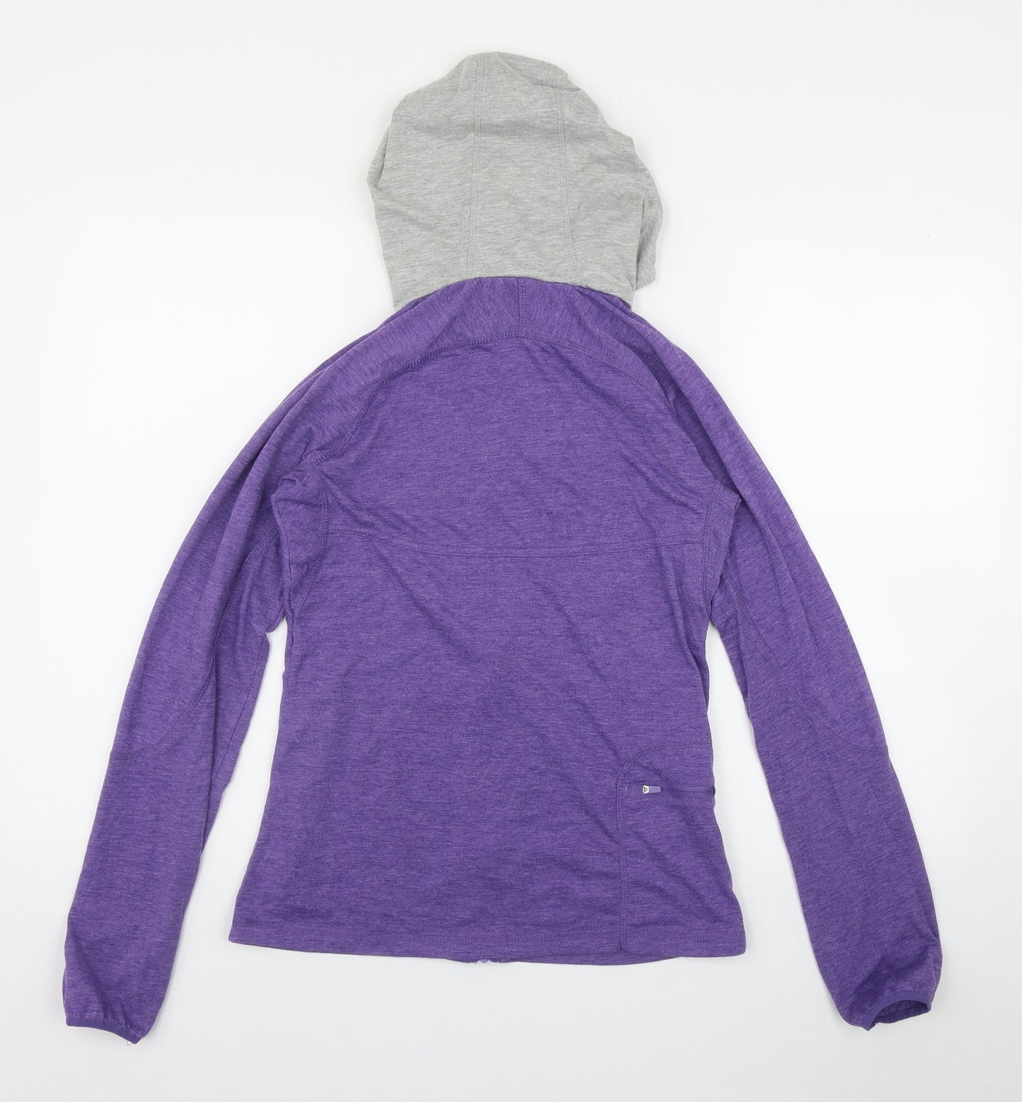 More Mile Womens Purple  Polyester Full Zip Hoodie Size S  Zip