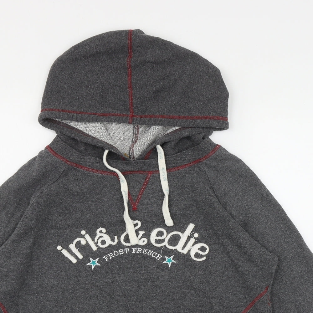 Frost French Womens Grey  Cotton Pullover Hoodie Size 6