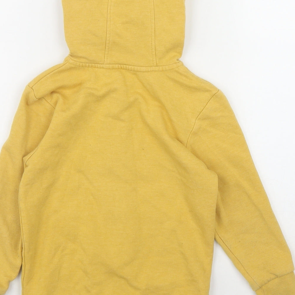 George Boys Yellow  Cotton Full Zip Hoodie Size 4-5 Years  Zip
